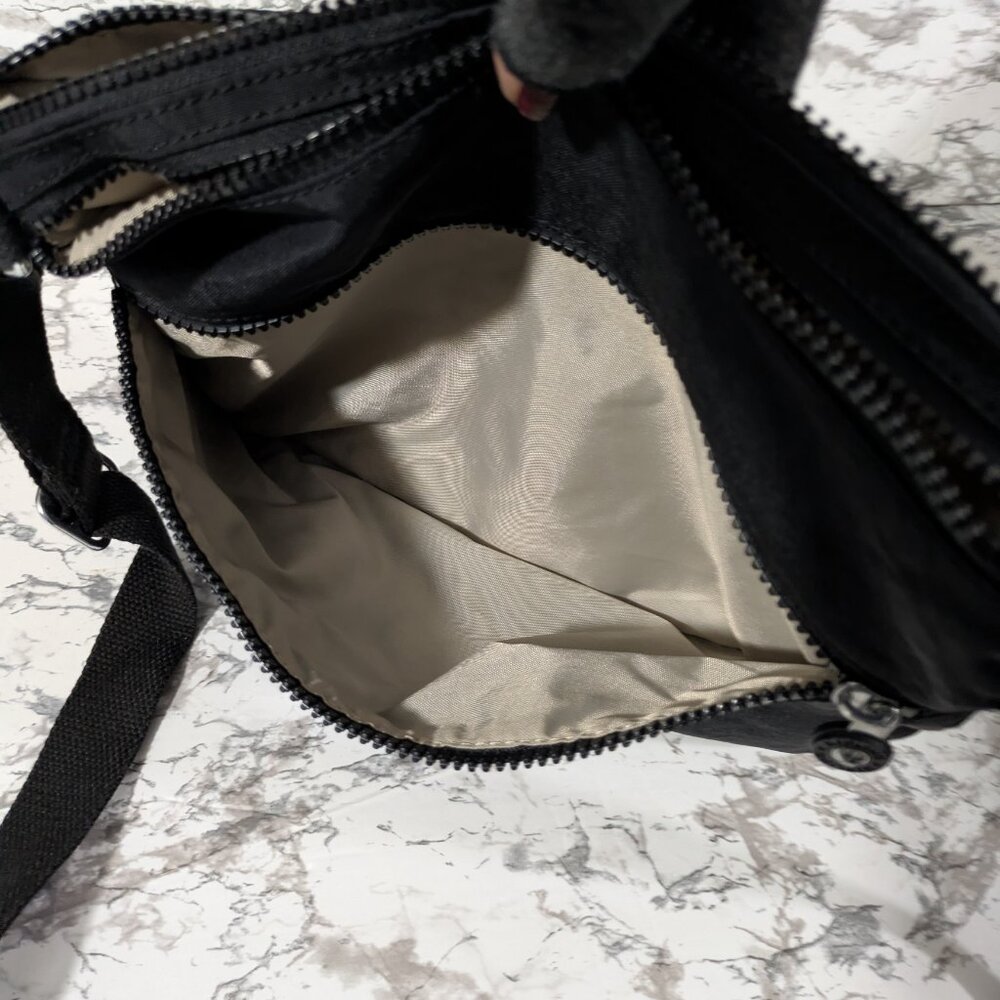 Kipling Annabelle Solid Black Crossbody Strap Mul… - image 5